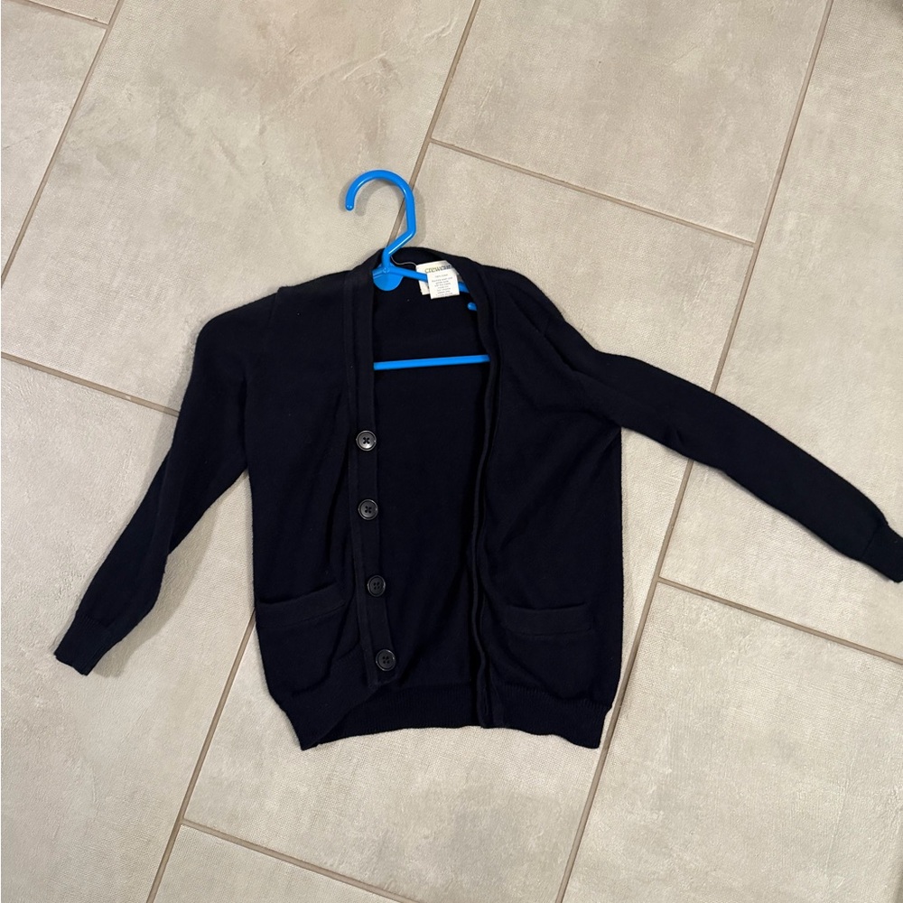 J. Crew Crewcuts Navy Cardigan Sweater Size 3 toddler 100% cotton